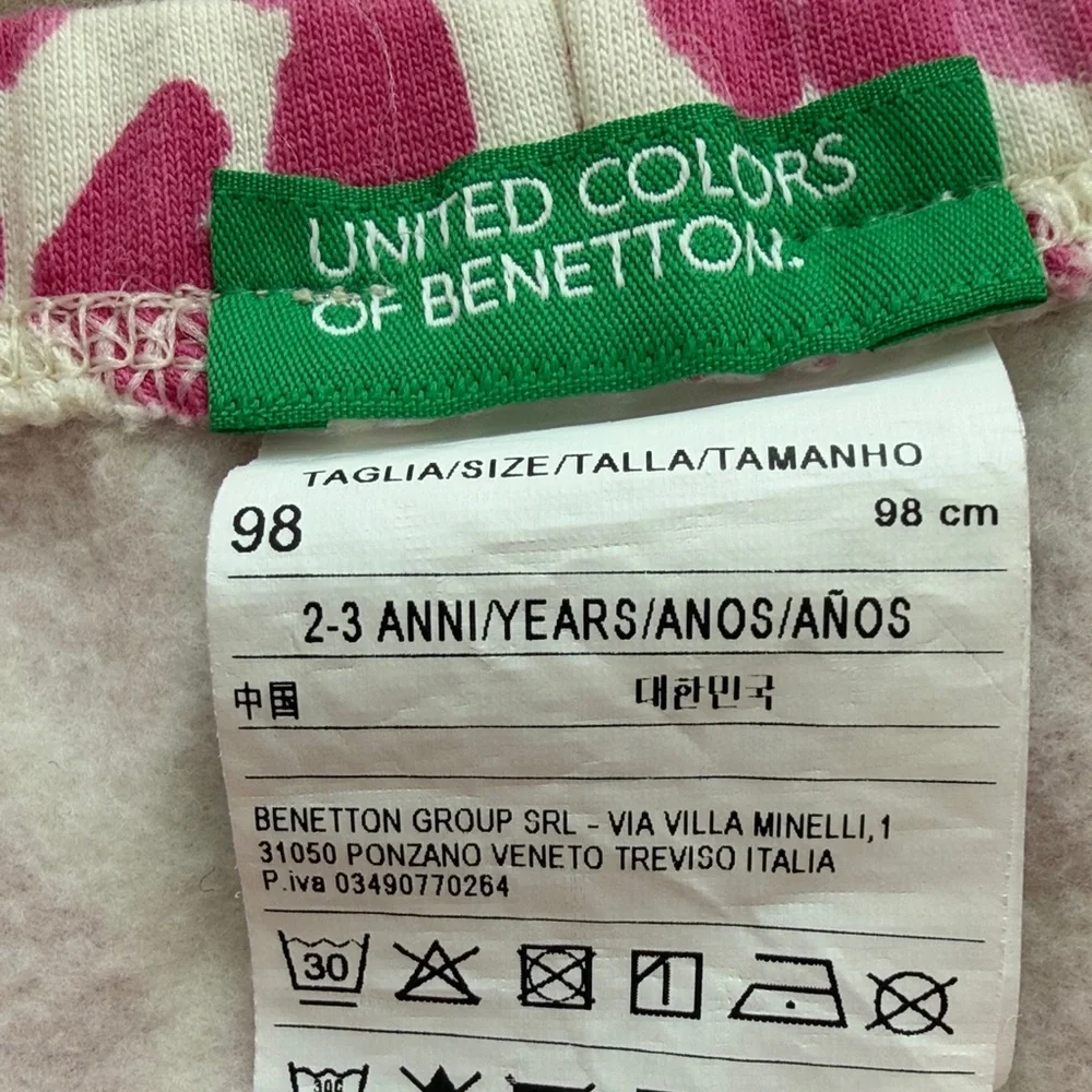 United Colors‎ Of Benetton Pink Patterned Kids Leggings